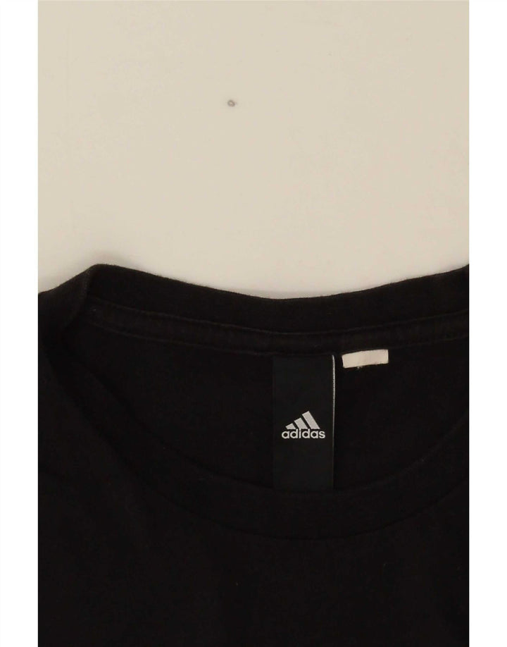 T-shirt grafica da uomo Adidas Top piccola nera
