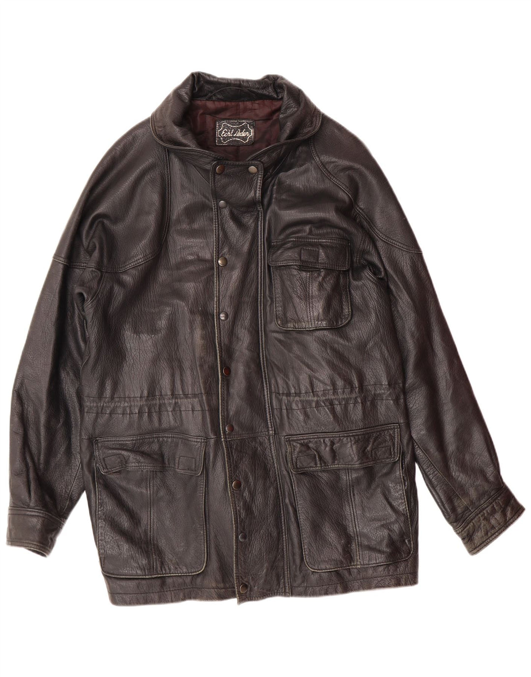 Giacca in pelle da uomo VINTAGE UK 40 grande in pelle nera