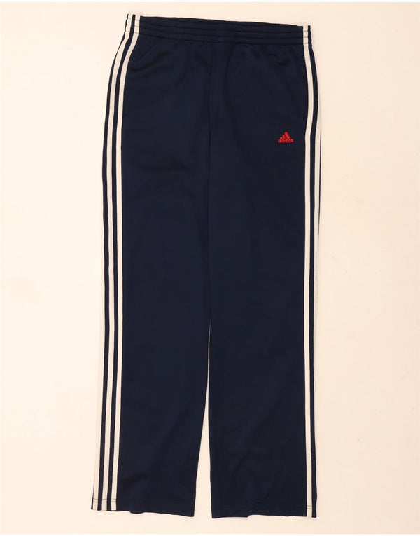 Pantaloni della tuta da ragazzo Adidas 15-16 anni in poliestere blu navy