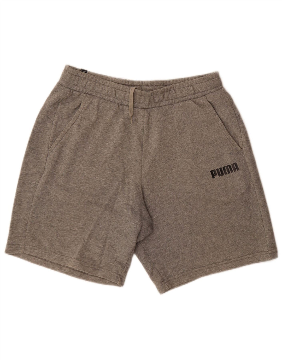 Pantaloncini sportivi da uomo Puma in cotone screziato grigio medio