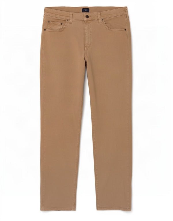 Gant Pantaloni casual dritti da uomo W34 L32 in cotone beige