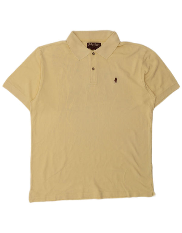 MARLBORO CLASSICS Polo da uomo grande in cotone giallo