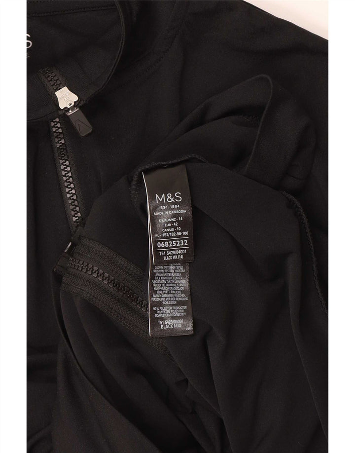 Giacca da ginnastica da donna Marks & Spencer UK 14 Large Black Colourblock