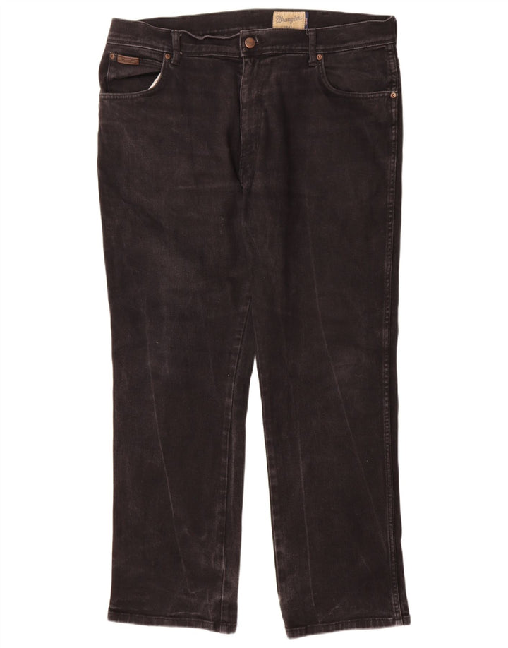 Jeans dritti da uomo Wrangler Texas W38 L30 cotone nero