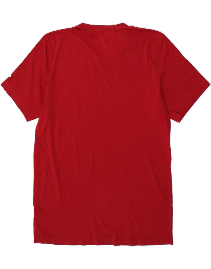 ADIDAS Mens Graphic T-Shirt Top Medium Red Cotton Vintage Adidas and Second-Hand Adidas from Messina Hembry 