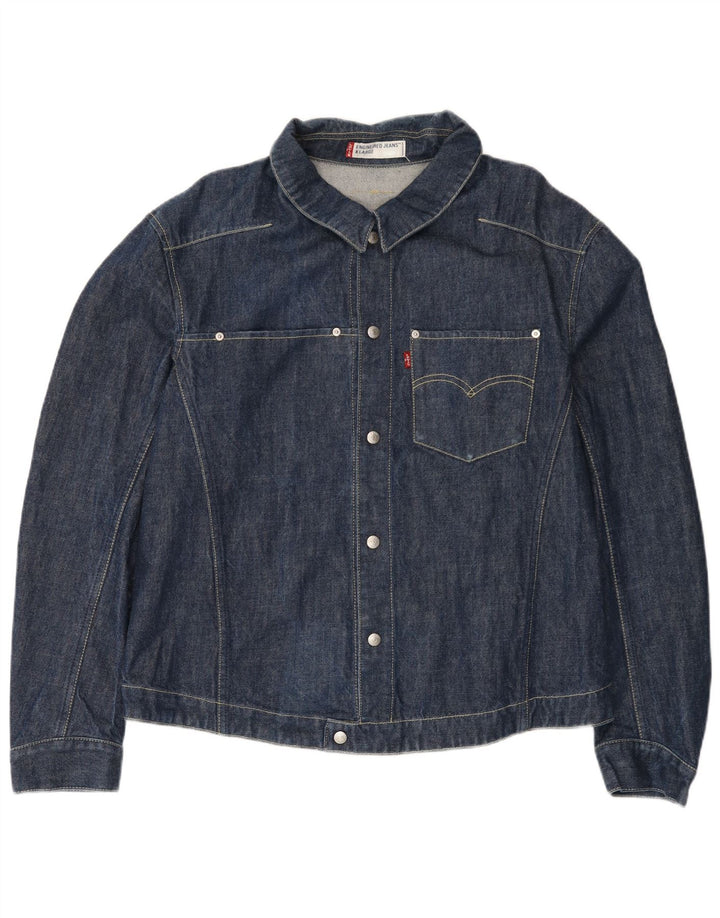 Giacca in denim da donna Levi's UK 42 XL cotone blu navy