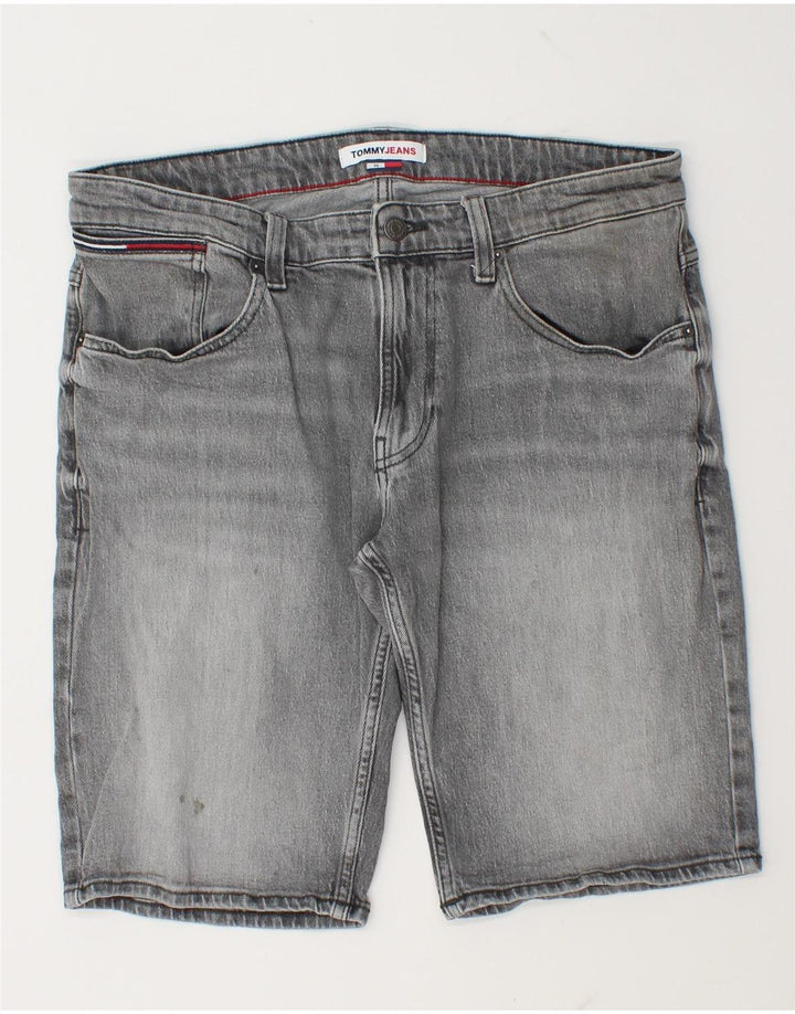 Pantaloncini di jeans da uomo Tommy Hilfiger W36 grande cotone grigio