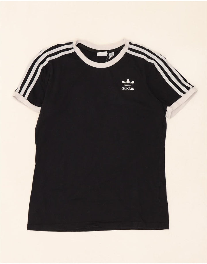 T-shirt da donna Adidas Top UK 8 piccola in cotone nero