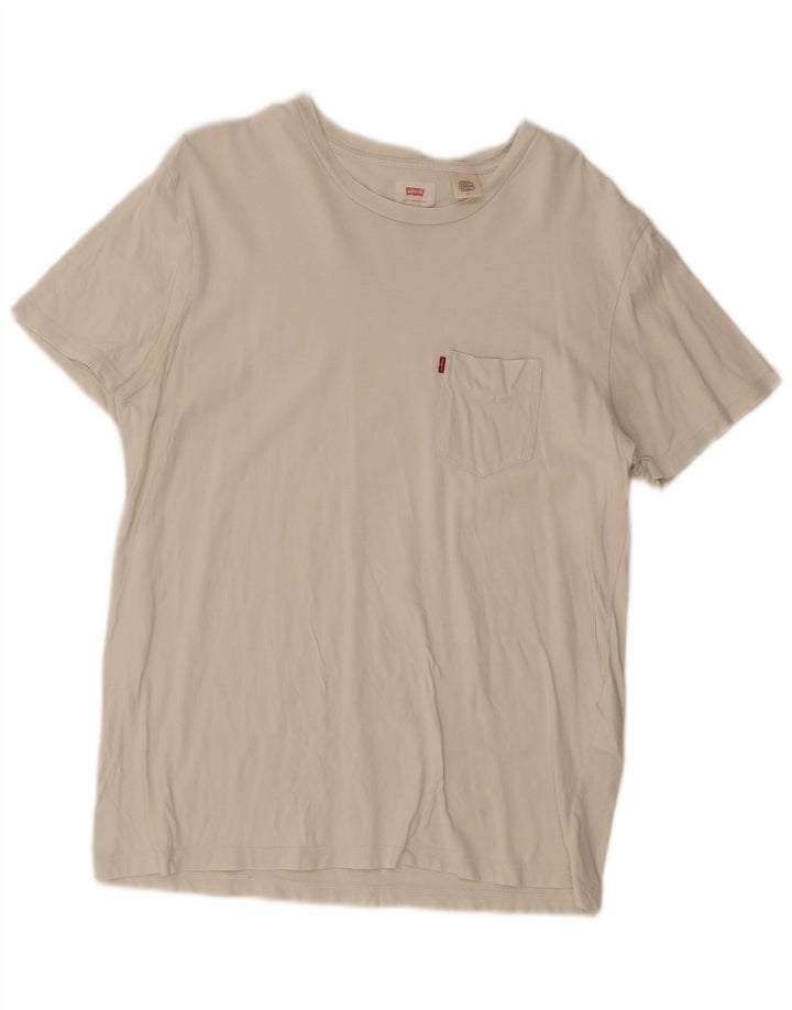 T-shirt da uomo Levi's Top Large in cotone bianco