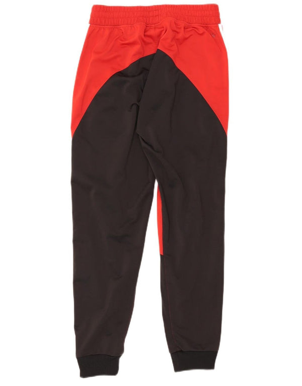 Pantaloni da tuta da uomo Adidas Small in poliestere color block rosso