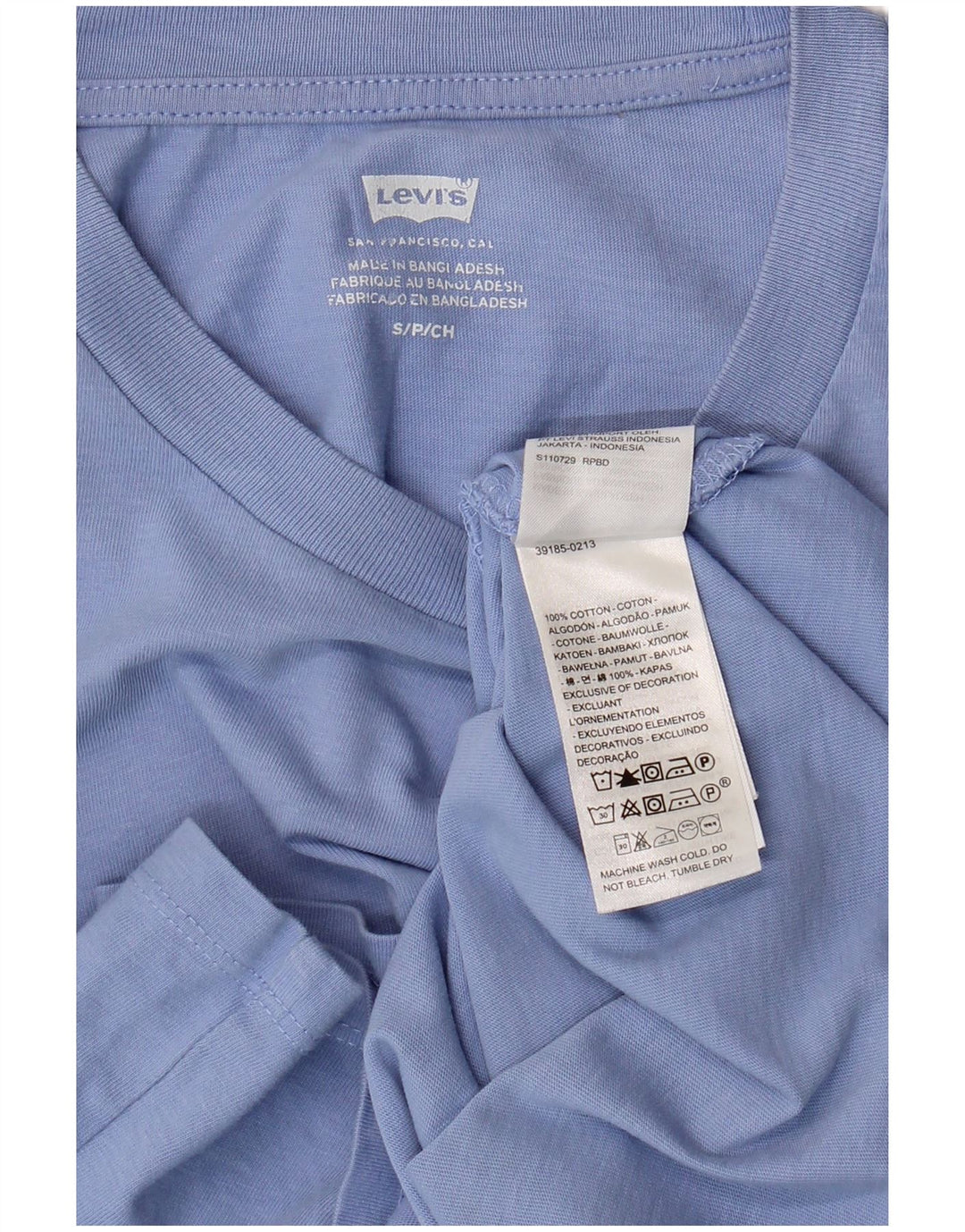 T-shirt da donna Levi's Top UK 10 piccola in cotone blu