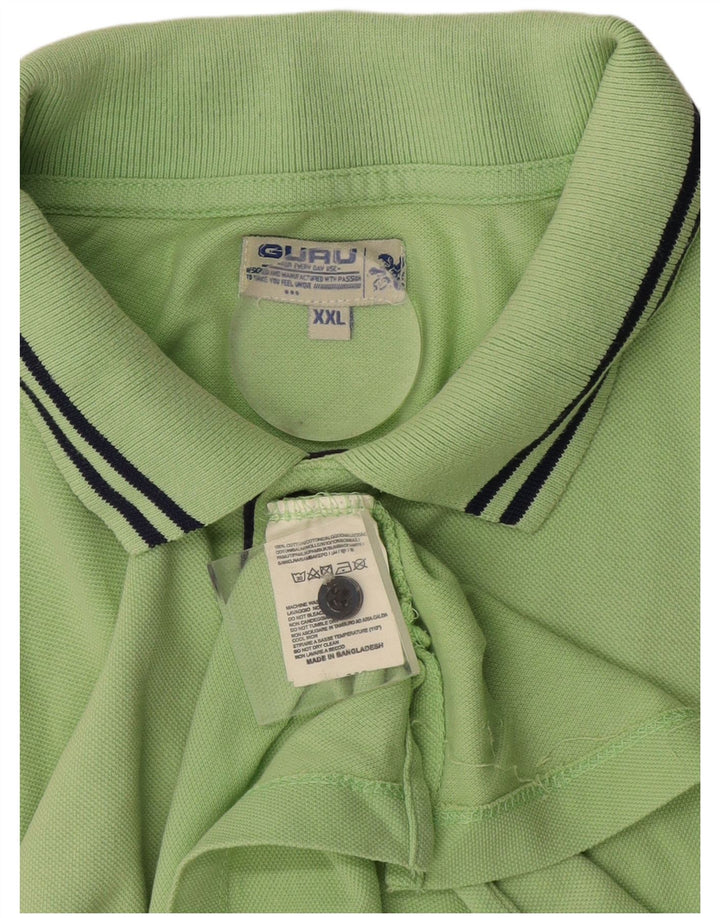 Polo grafica da uomo Guru 2XL cotone verde