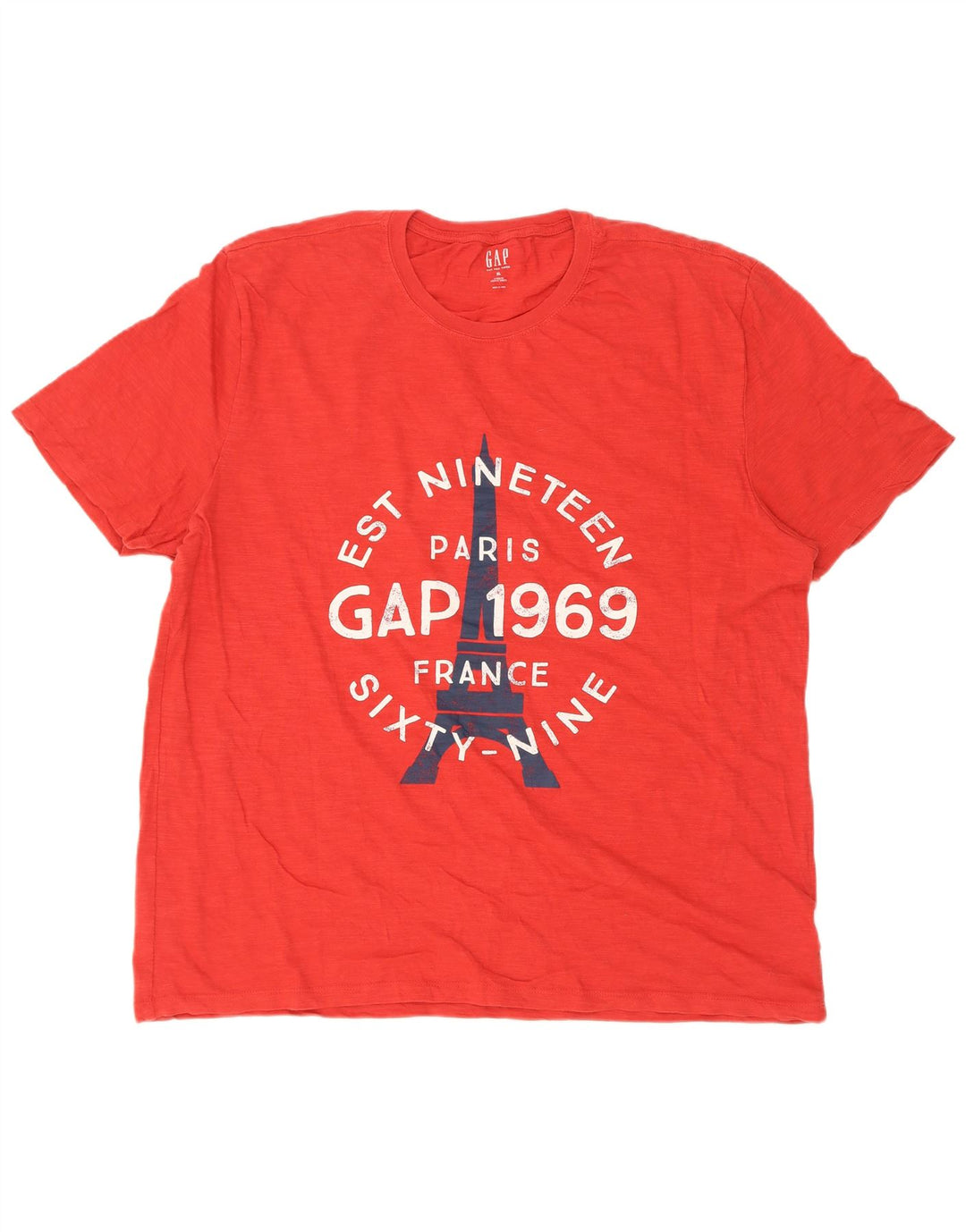 T-shirt grafica da uomo Gap Top XL in cotone rosso