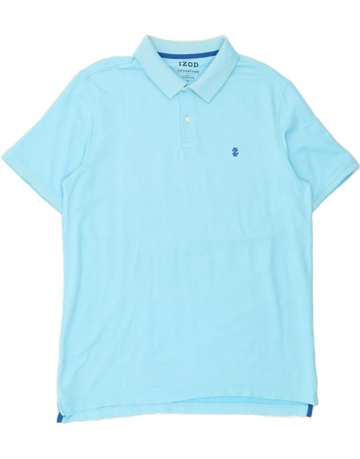 IZOD Mens Stretch Polo Shirt Large Blue Cotton Vintage Izod and Second-Hand Izod from Messina Hembry 