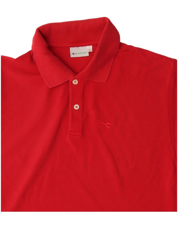 Polo DIADORA Uomo Large Rossa in Cotone