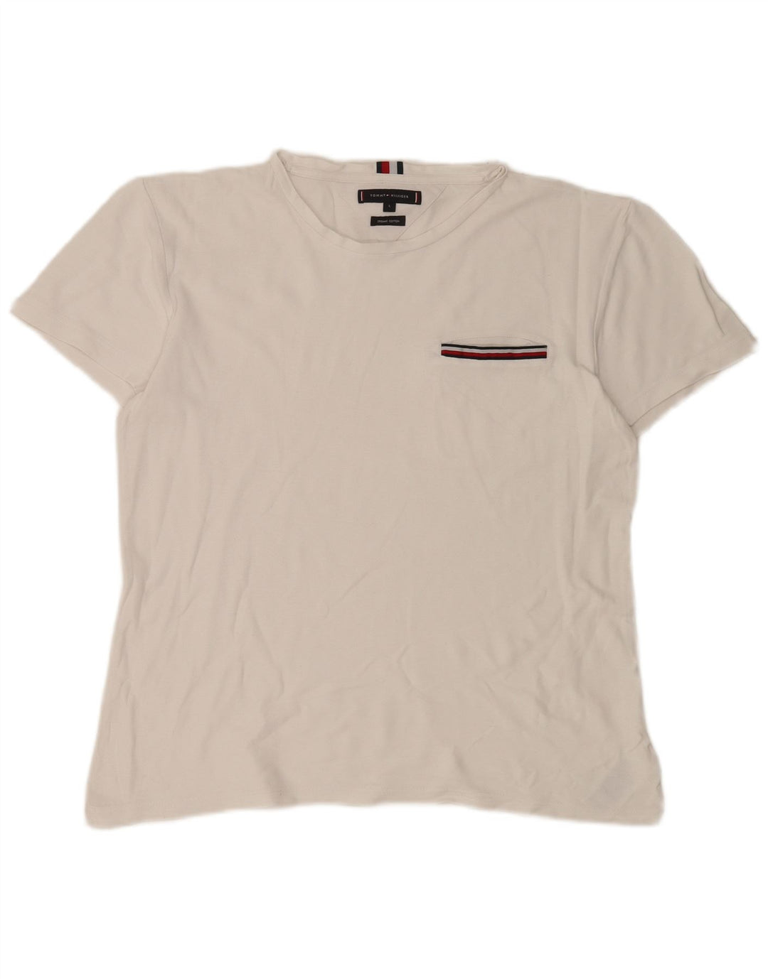T-shirt da uomo Tommy Hilfiger Top grande in cotone bianco
