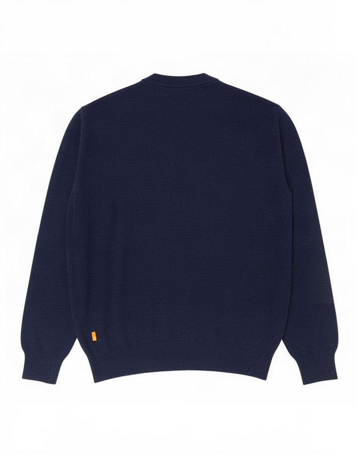 Maglione maglione girocollo da uomo Timberland grande blu navy in poliammide
