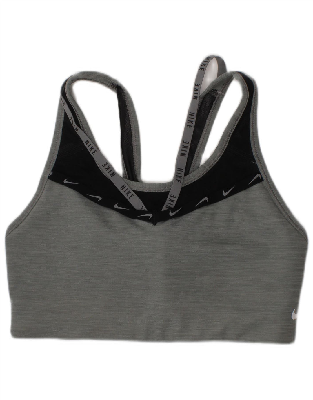 Reggiseno sportivo Nike da donna con grafica, top piccolo grigio sportivo