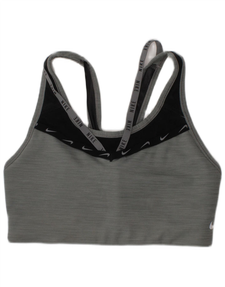 Reggiseno sportivo Nike da donna con grafica, top piccolo grigio sportivo