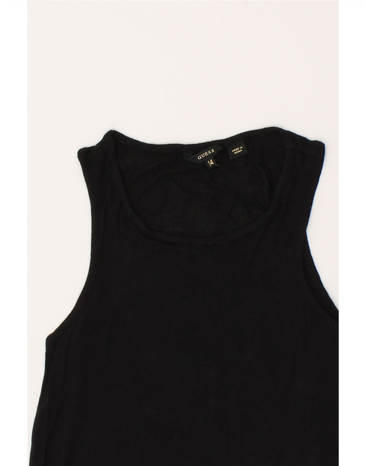 GUESS Womens Vest Top US 14 XL Black Viscose | Vintage Guess | Thrift | Second-Hand Guess | Used Clothing | Messina Hembry 