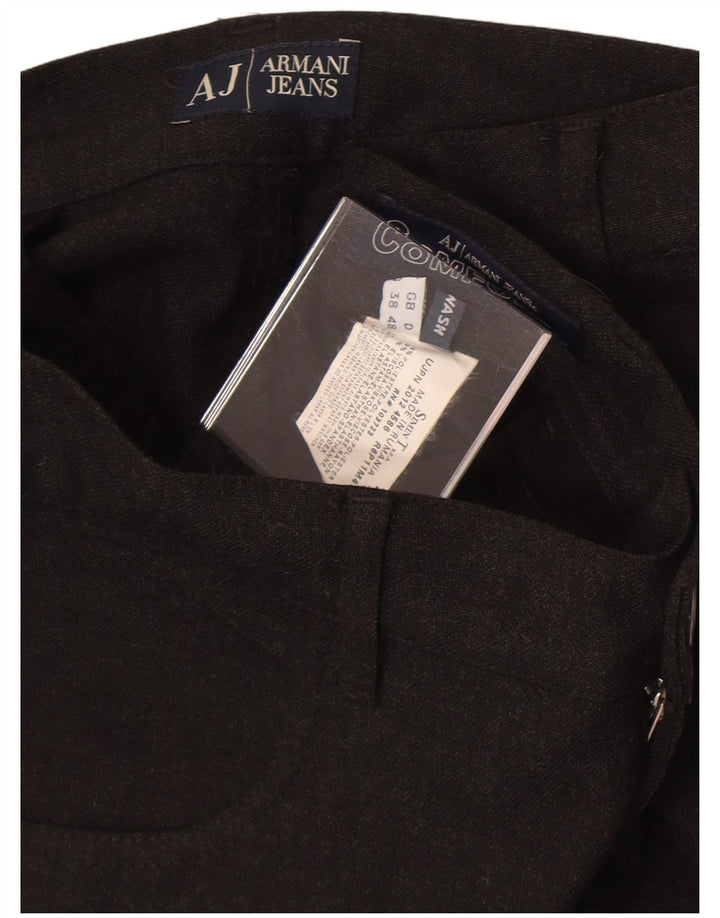 Pantaloni casual dritti da uomo Armani IT 48 medio W32 L27 poliestere nero