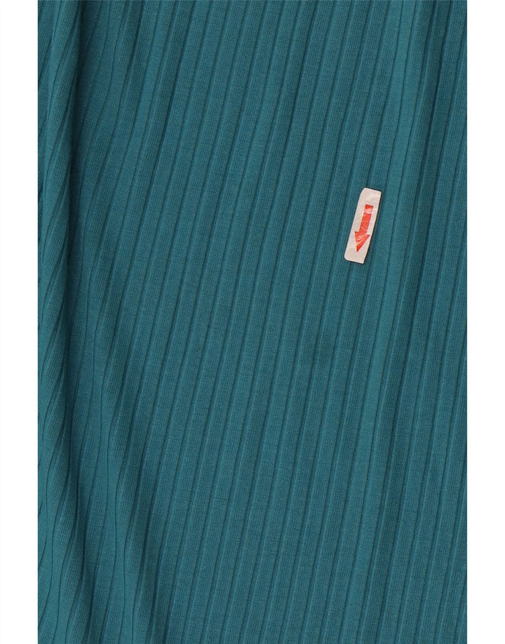Abito lungo a maniche lunghe da donna Marks & Spencer UK 6 XS poliestere verde