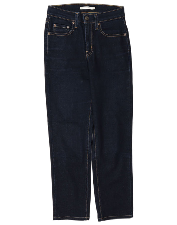 Jeans dritti a vita alta Levi's 724 da donna W25 L28 in cotone blu navy
