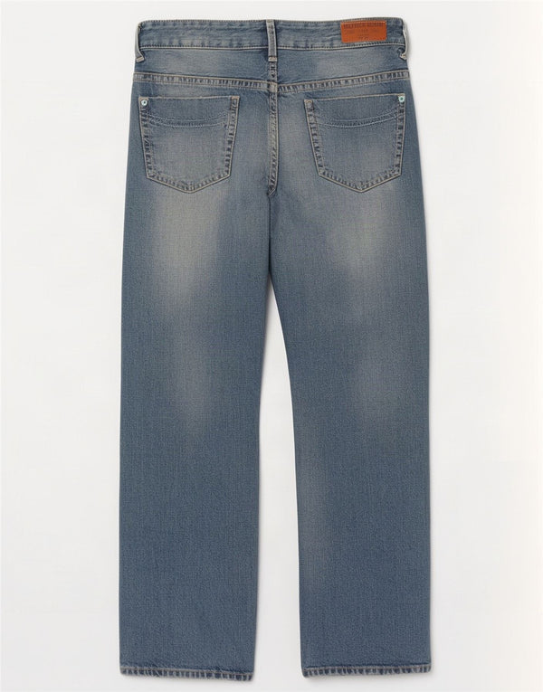 Tommy Hilfiger Donna Laurie Jeans larghi effetto consumato W32 L32 cotone blu