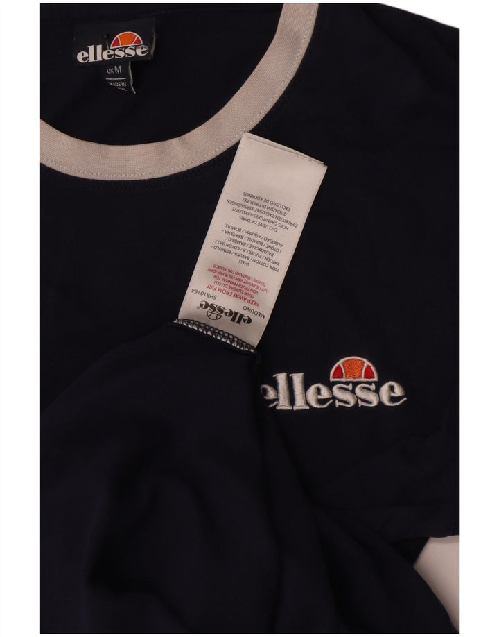 T-shirt grafica da uomo Ellesse Top in cotone blu navy medio