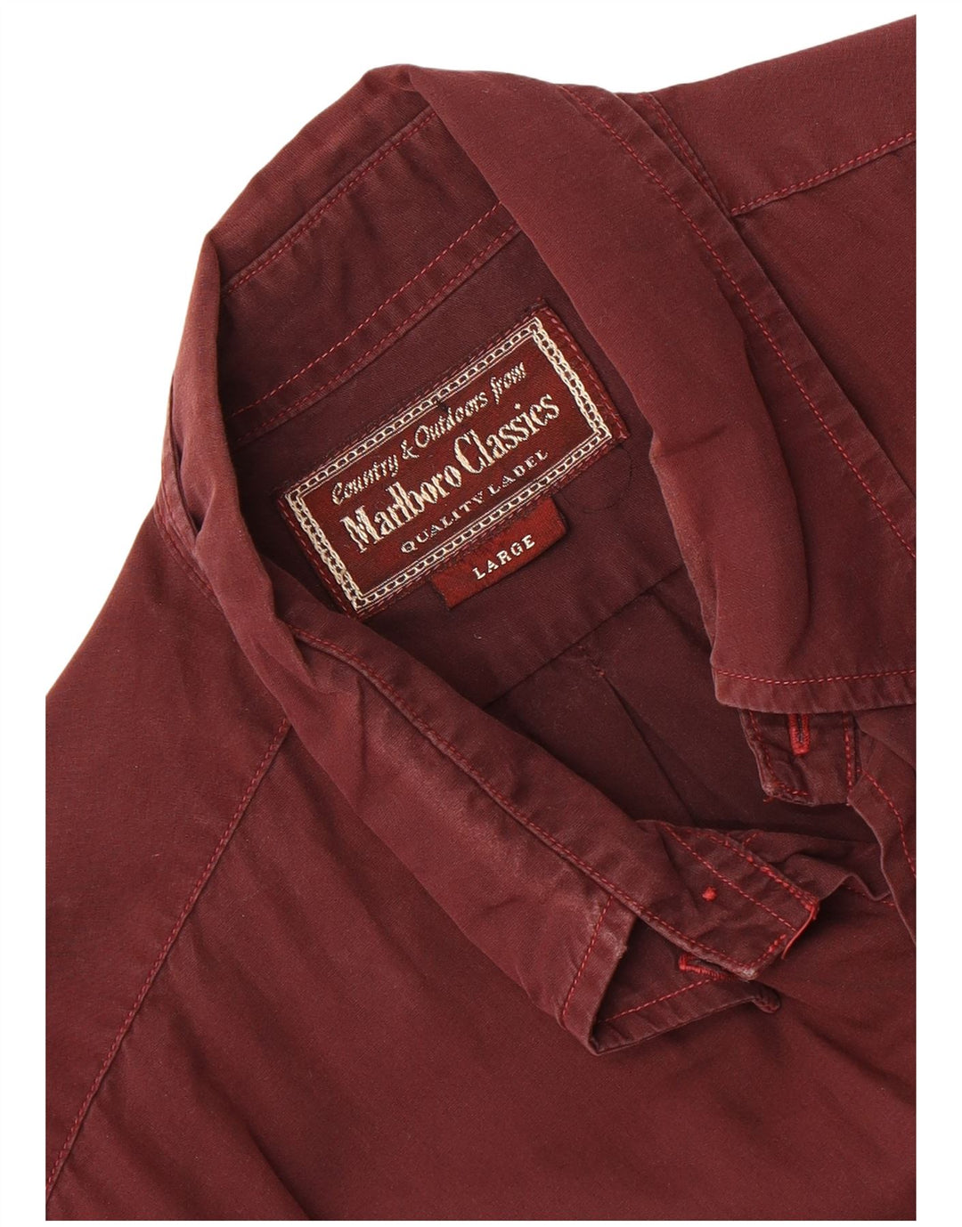 Camicia da uomo Marlboro Classics grande marrone