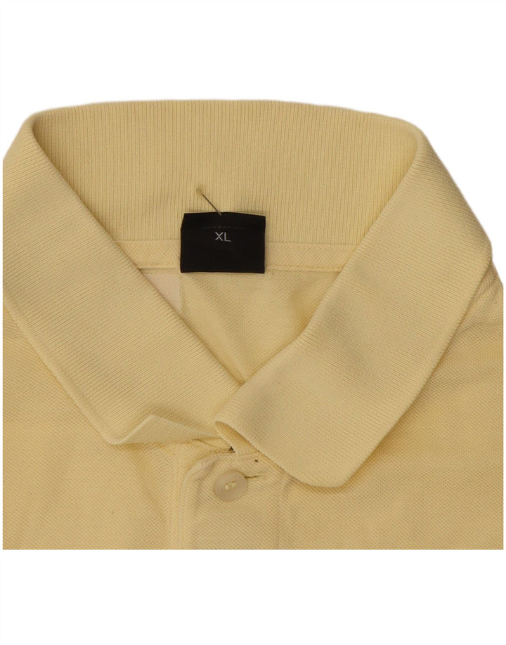 HUGO BOSS Mens Polo Shirt XL Yellow Cotton