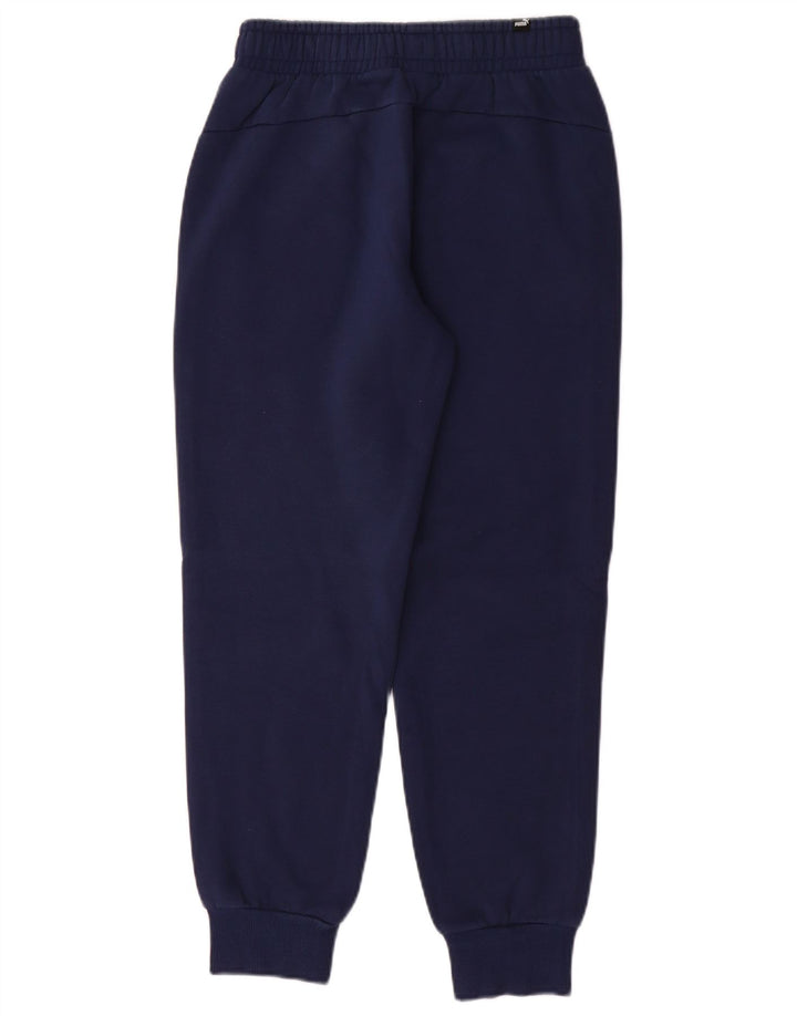 PUMA Mens Tracksuit Trousers Joggers Small  Navy Blue Cotton
