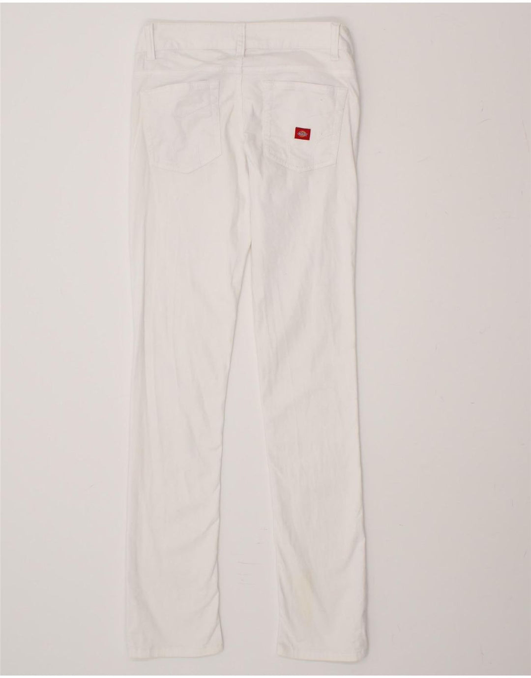 DICKIES Womens Slim Casual Trousers US 5 Medium W30 L33 White Cotton Vintage Dickies and Second-Hand Dickies from Messina Hembry 