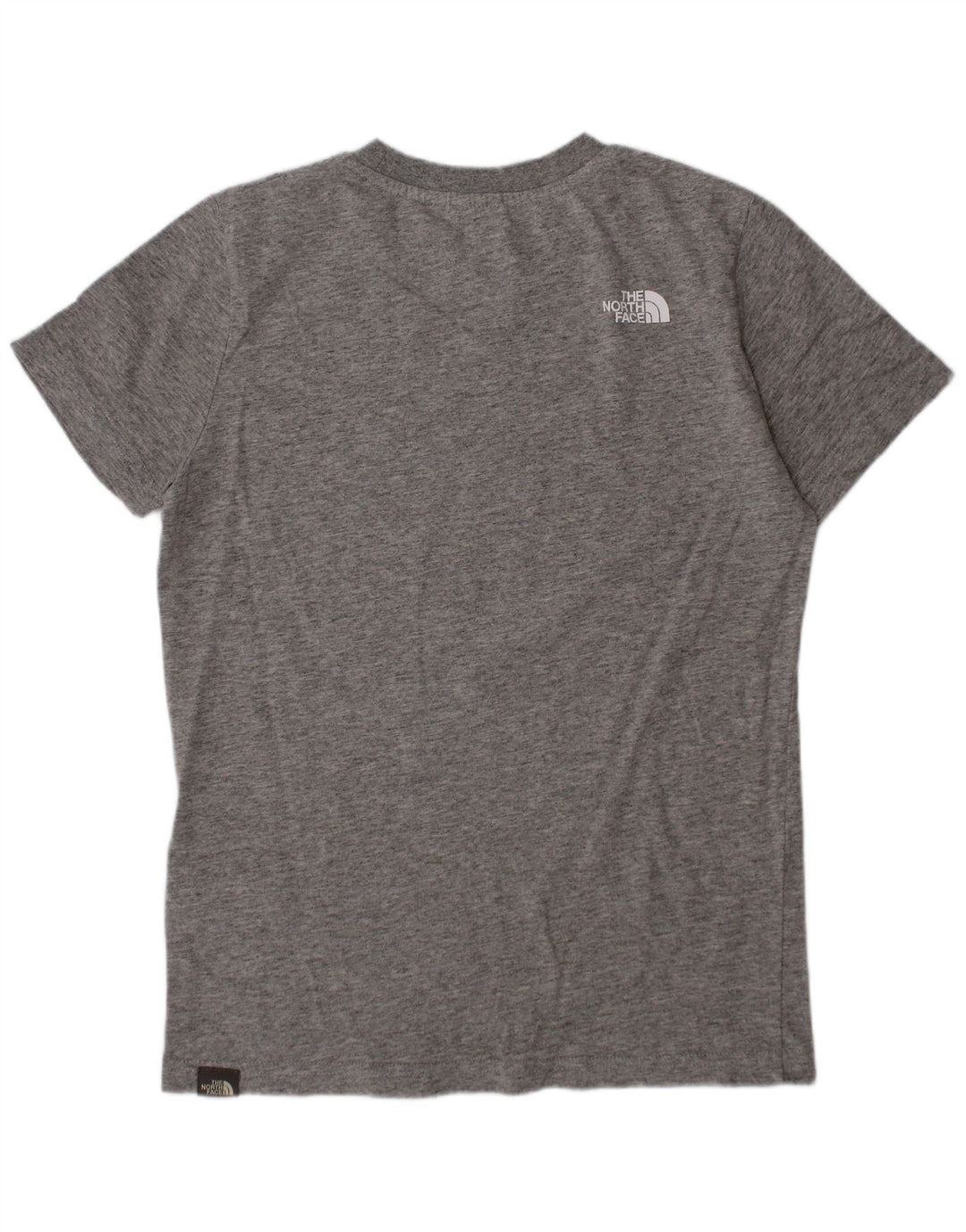 THE NORTH FACE Boys T-Shirt Top 9-10 Years Medium Grey Flecked Cotton