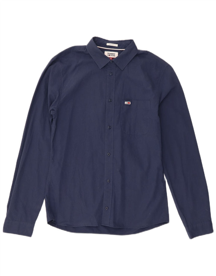 Camicia da uomo vestibilità regolare Tommy Hilfiger blu navy medio