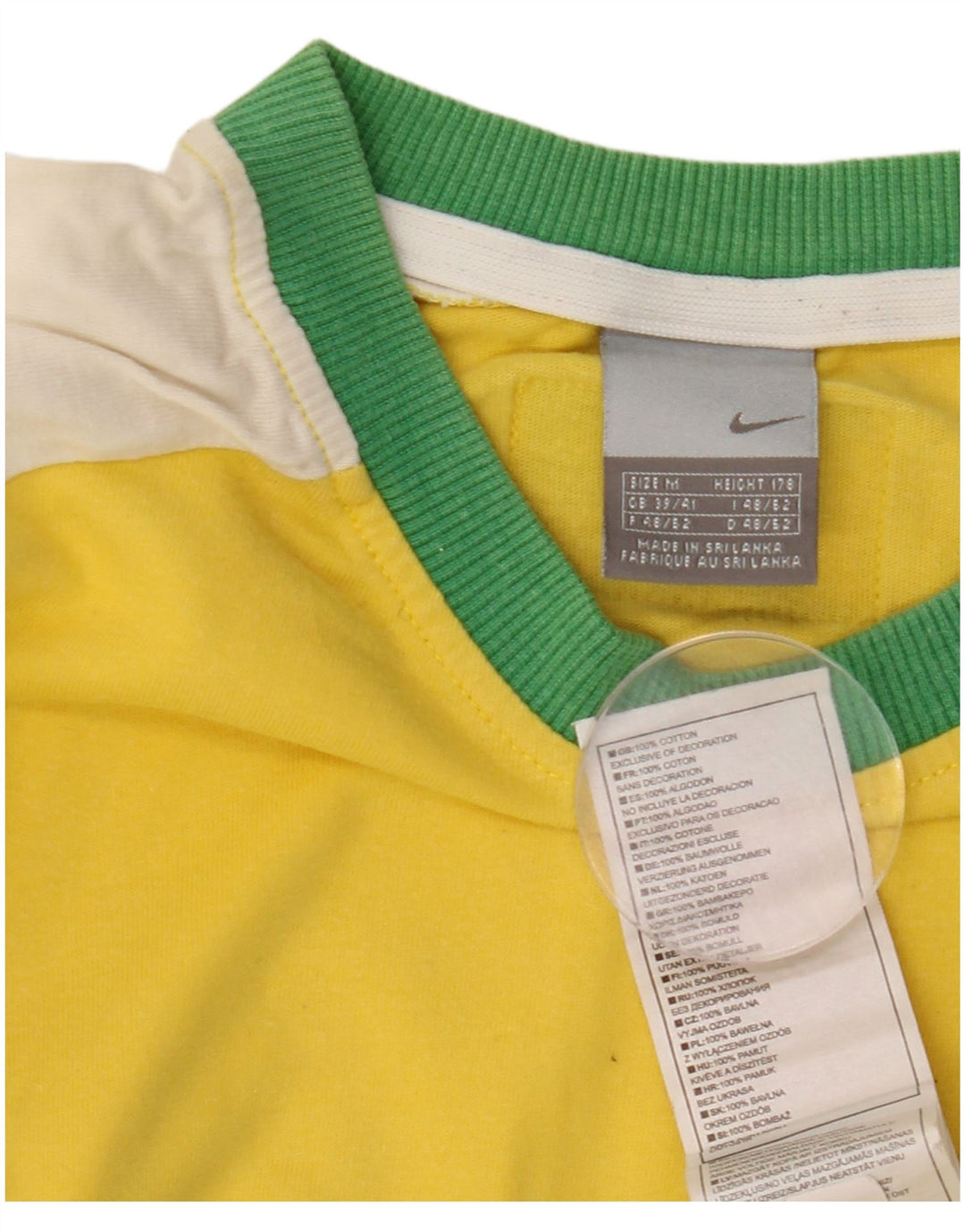 T-shirt grafica da uomo Nike Top in cotone color block giallo medio
