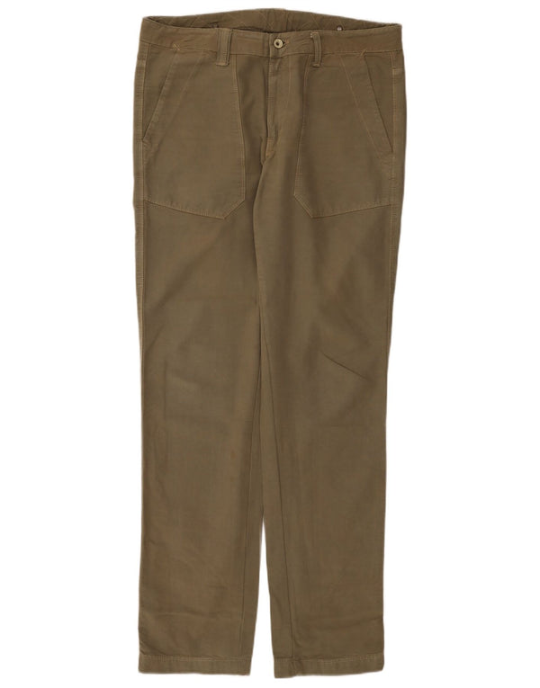 Pantaloni chino affusolati da uomo Champion grandi W34 L33 cotone kaki