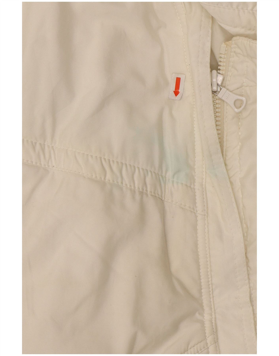 Gilet imbottito vintage da uomo vestibilità ampia UK 38 poliestere bianco medio