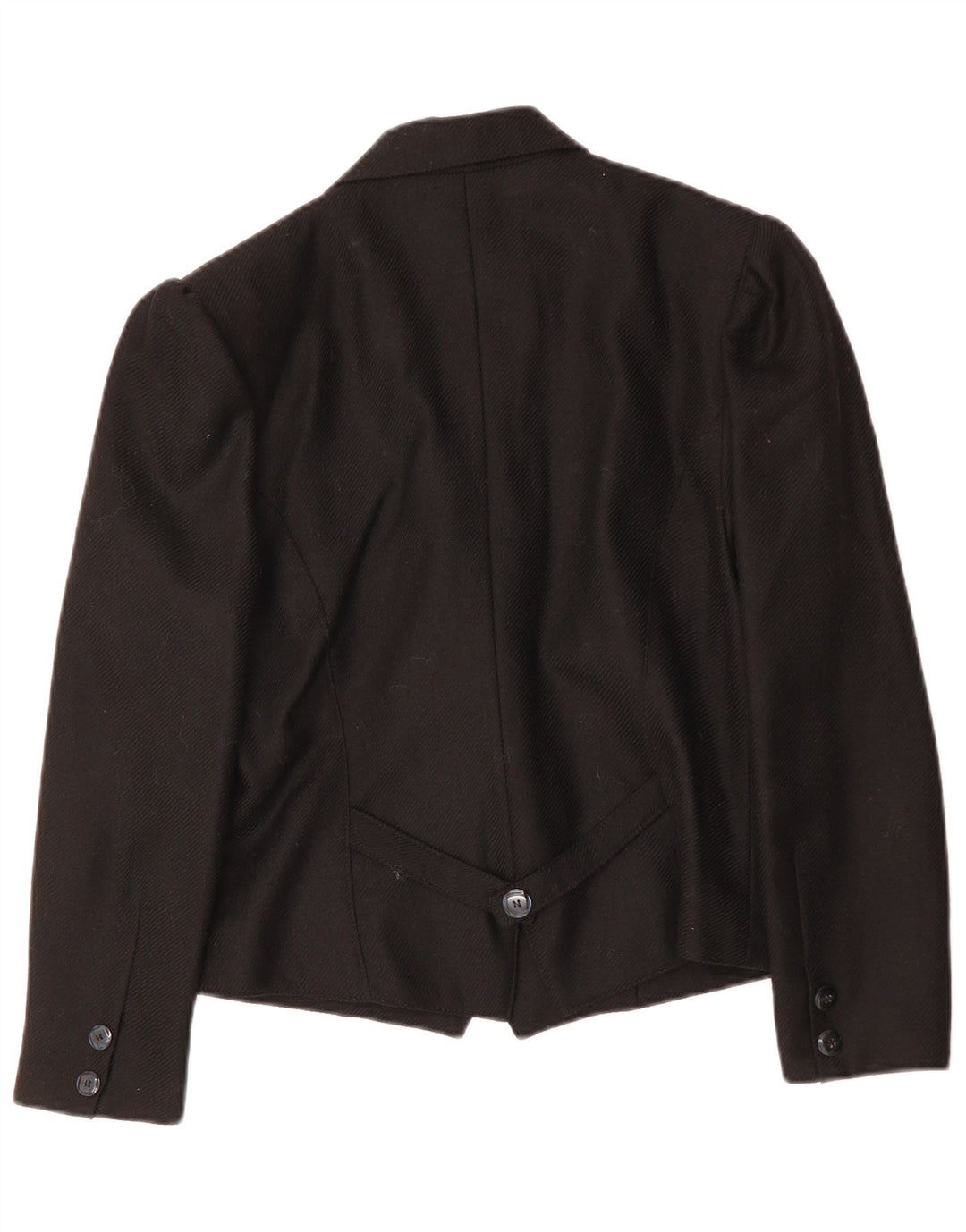 Giacca blazer doppiopetto da donna VINTAGE UK 14 media nera