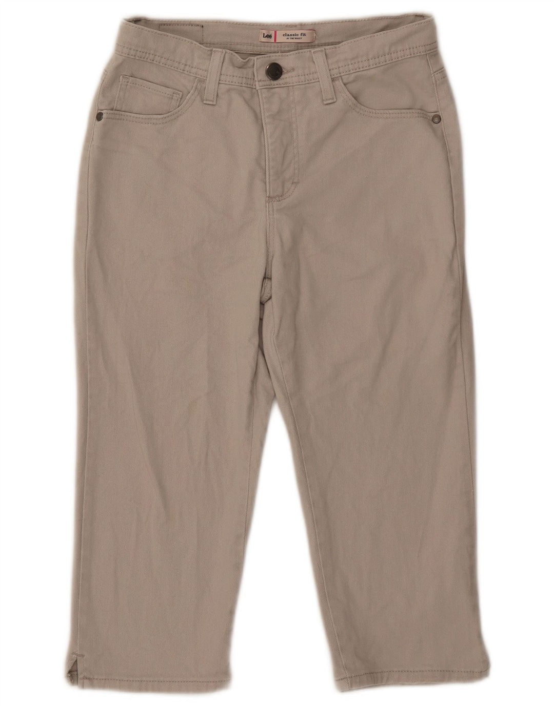 Jeans Lee Petite Capri da donna US 4 piccoli W27 L18 Beige