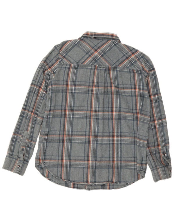 Camicia di flanella da donna Fat Face UK 14 Grande cotone scozzese blu