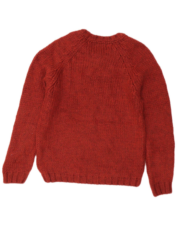 Maglione Zara da uomo con scollo a barca, grande, in acrilico bordeaux