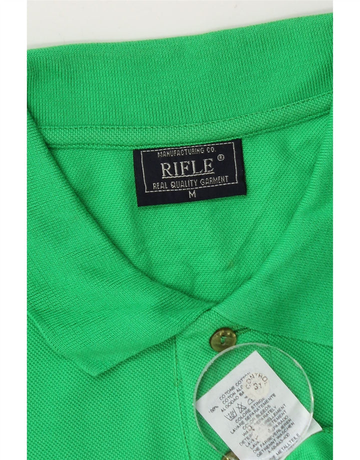 Polo da uomo Rifle in cotone verde medio