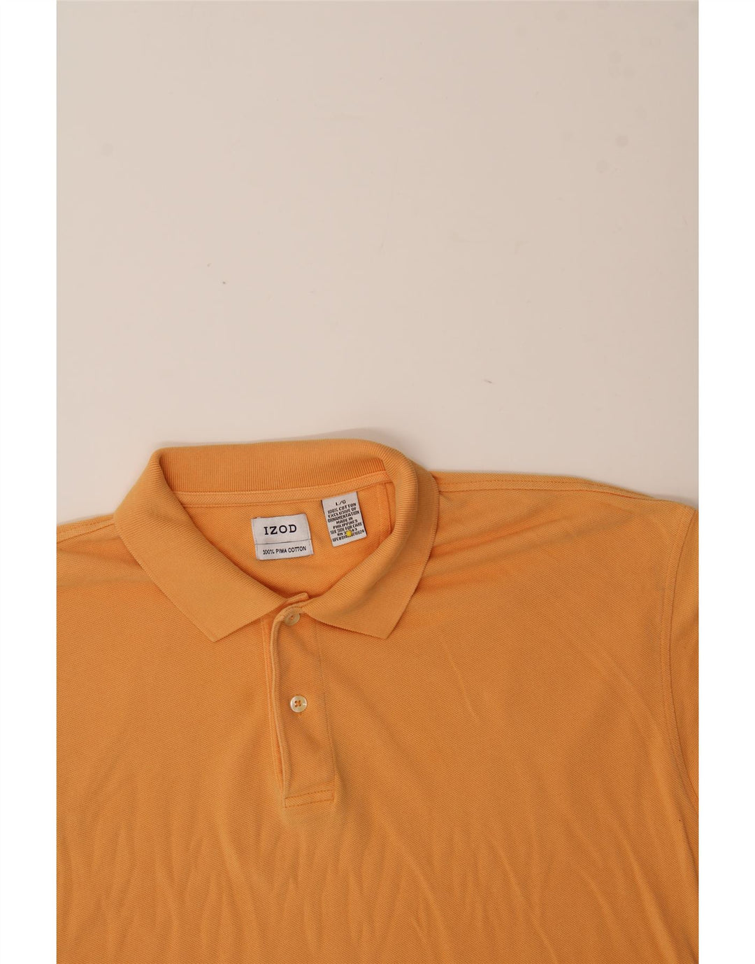 IZOD Mens Polo Shirt Large Yellow Cotton Vintage Izod and Second-Hand Izod from Messina Hembry 