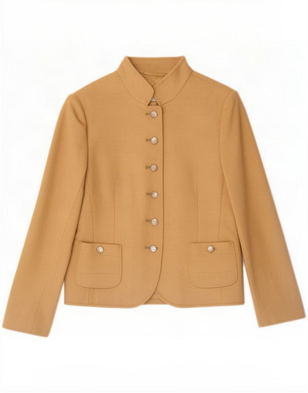 Giacca blazer da donna a 6 bottoni Basler UK 12 Lana vergine beige medio Classic