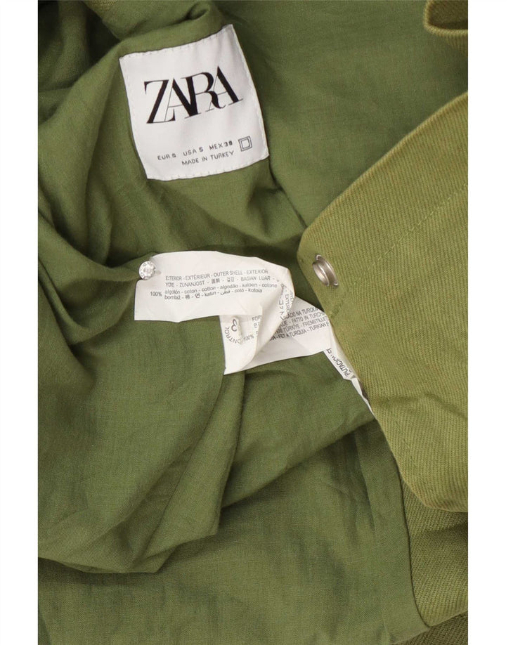 Giubbotto bomber da uomo Zara UK 36 piccolo cotone verde