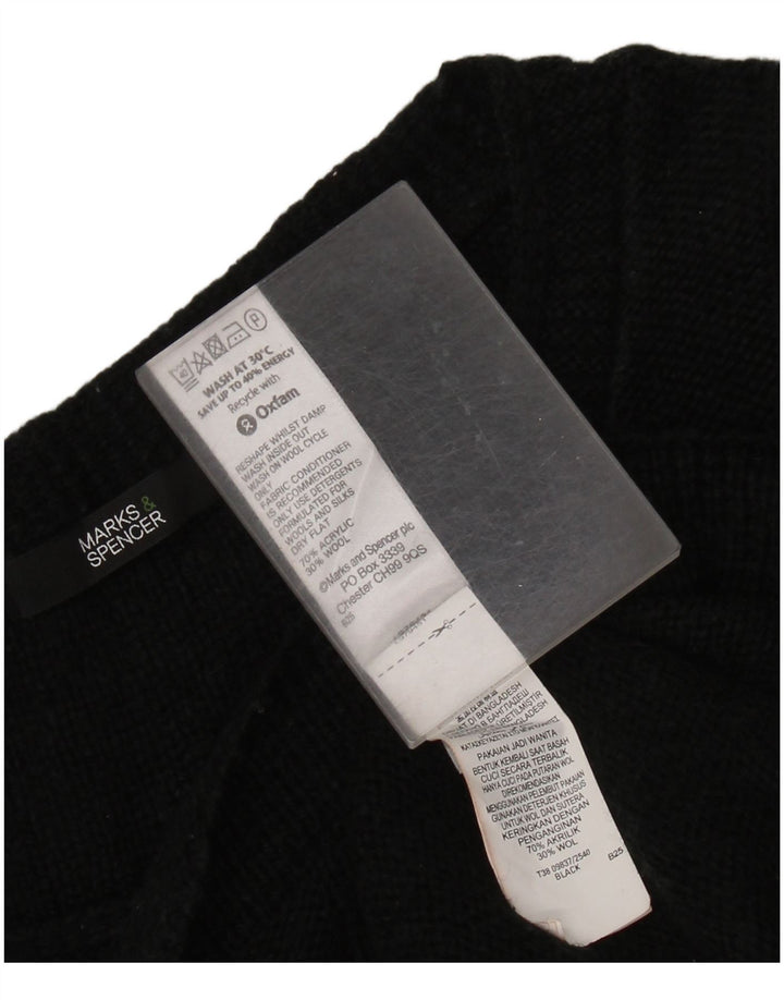 Abito maglione da donna Marks & Spencer UK 14 acrilico nero medio