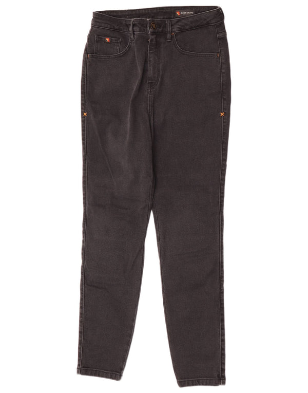 Jeans da equitazione vintage da donna a vita alta W32 L30 in cotone nero