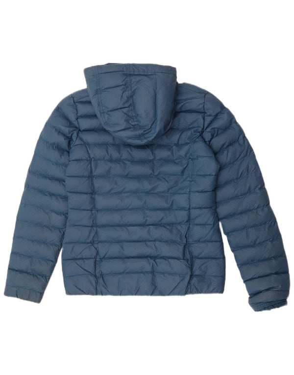 Giacca imbottita con cappuccio da donna Adidas UK 10 Small Navy Blue Nylon