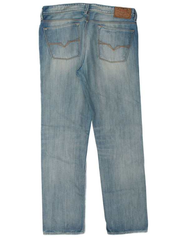 Jeans dritti da uomo Guess W36 L34 cotone blu
